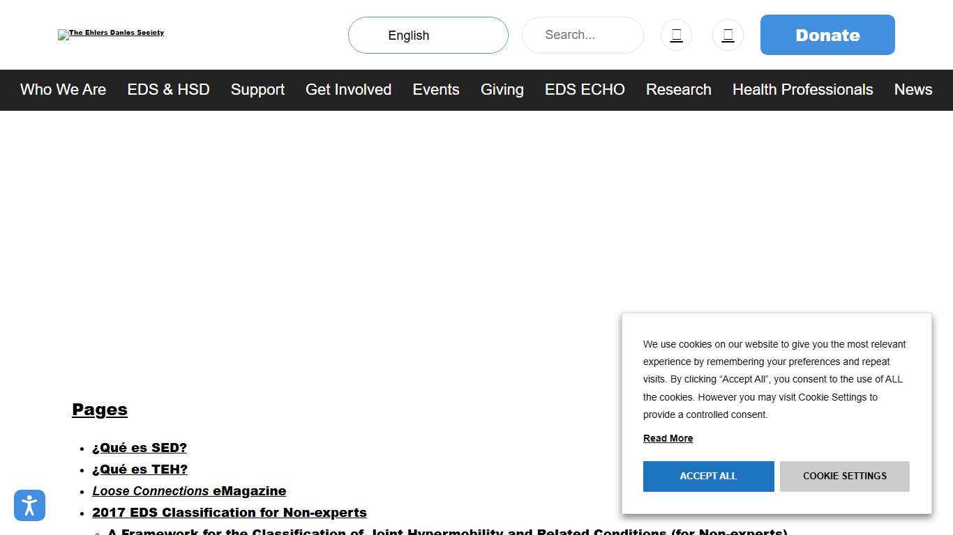 Sitemap - The Ehlers Danlos Society